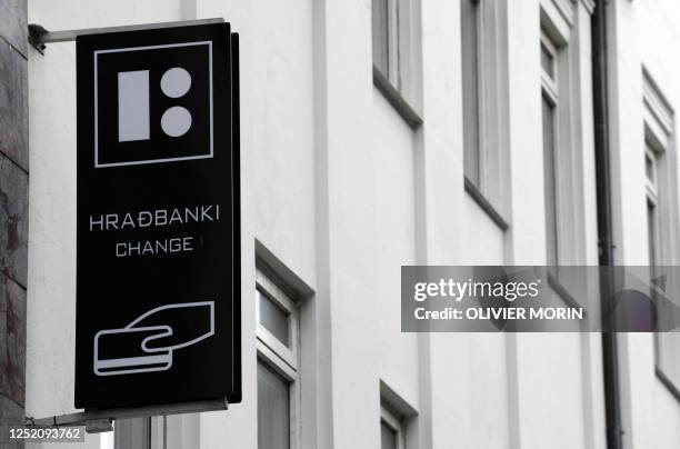 Logo of the Icelandic bank Kaupthing on October 8, 2008 in Rejkjavik. The Icelandic state has officially taken control of the country's third largest...