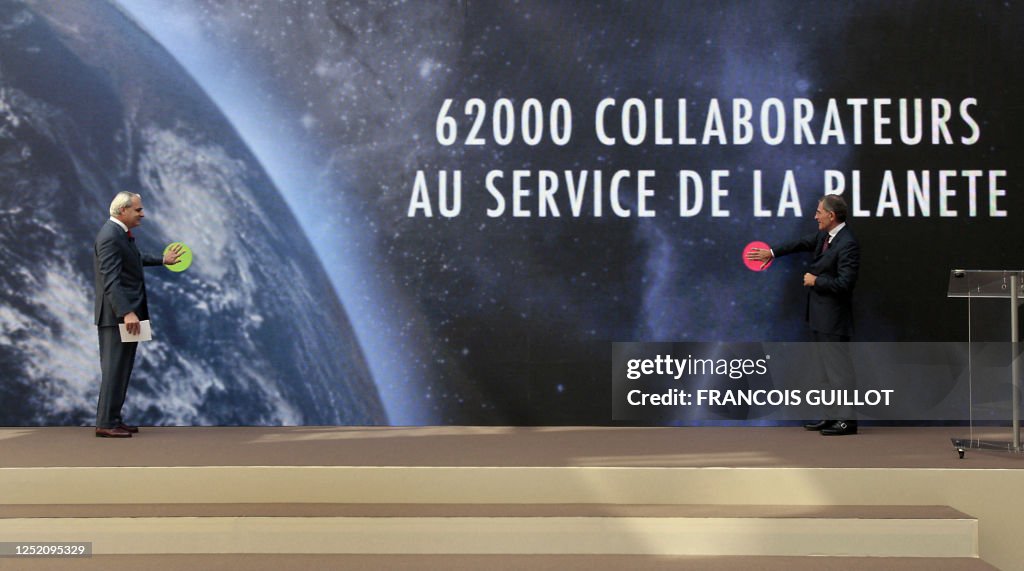 Uez Energy French energy utility Suez CEO Gerard Mestrallet and Suez Environment ...