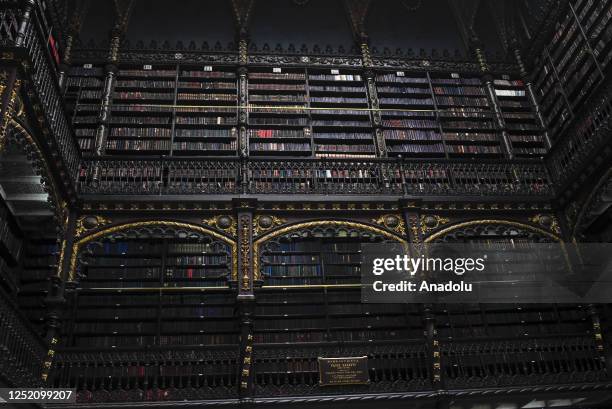 View of the Royal Portuguese Cabinet of Reading, which has the largest and most valuable library of works by Portuguese authors outside Portugal with...