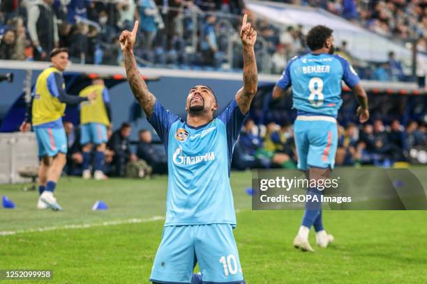 Malcom Filipe Silva de Oliveira, commonly known as Malcom of Zenit seen during the Russian Premier League football match between Zenit Saint...