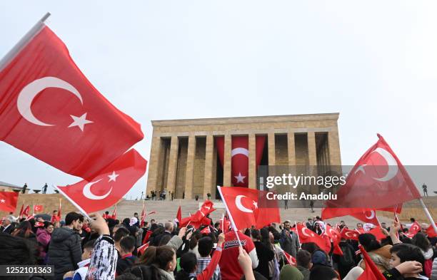 Ceremony held at Anitkabir, the mausoleum of Turkish Republic's Founder Mustafa Kemal Ataturk, during 23rd April National Sovereignty and Children's...