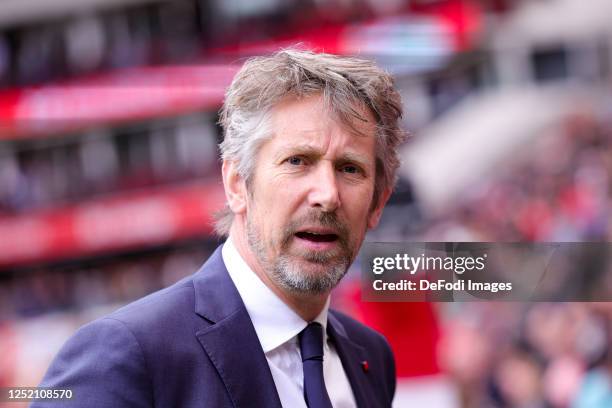 Edwin van der Sar General Manager Ajax Amsterdam Looks on prior to the Dutch Eredivisie match between PSV Eindhoven and AFC Ajax at Philips Stadion...