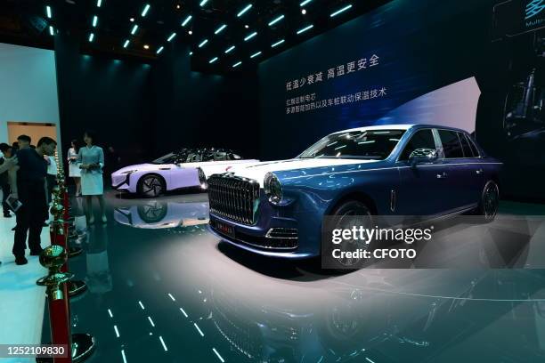 Is displayed at the 20th Shanghai International Automobile Industry Exhibition 2023 in Shanghai, China, April 21, 2023.