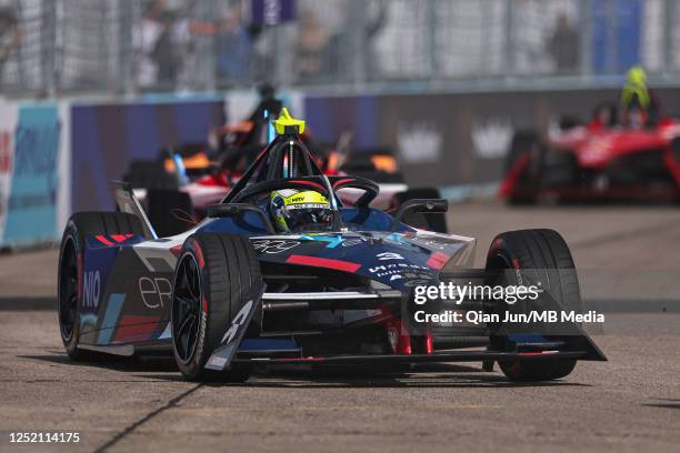 Sergio Sette Camara of Brazil and NIO 333 RACING drives his car during Round 8 of the ABB FIA Formula E Championship, SABIC Berlin E-Prix on April...