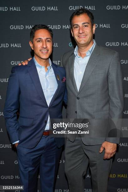 Maulik Pancholy and Ryan Corvaia attend Guild Hall Academy of the Arts Dinner 2023 at Gotham Hall on April 18, 2023 in New York City.