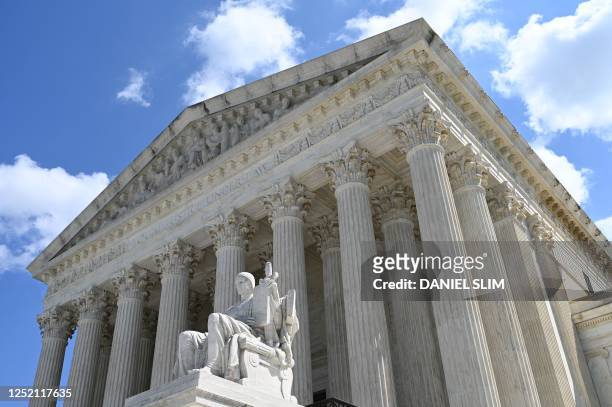 The US Supreme Court is seen in Washington, DC, on April 23, 2023. -