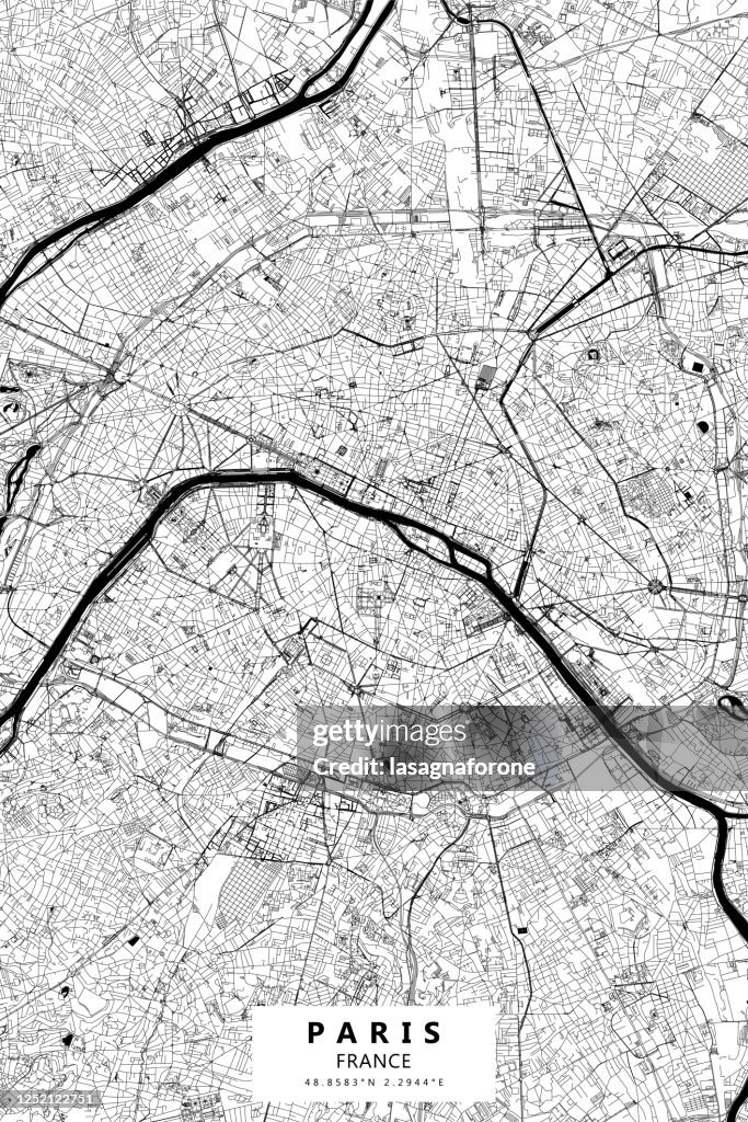 Parijs, Frankrijk Vector Kaart