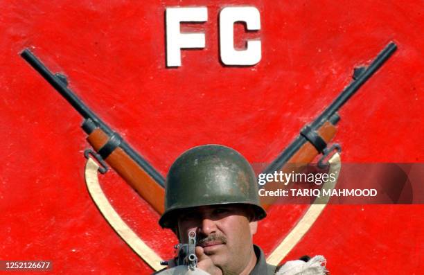 Pakistani soldier stands guard in the Shina Ghundai area during the ongoing operation in Muhmand agency, some 60kms from the north western city of...