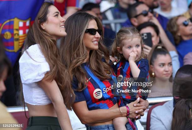 Anna Lewandowska during the match between FC Barcelona and Club Atletico de Madrid, corresponding to the week 30 of the Liga Santander, played at the...