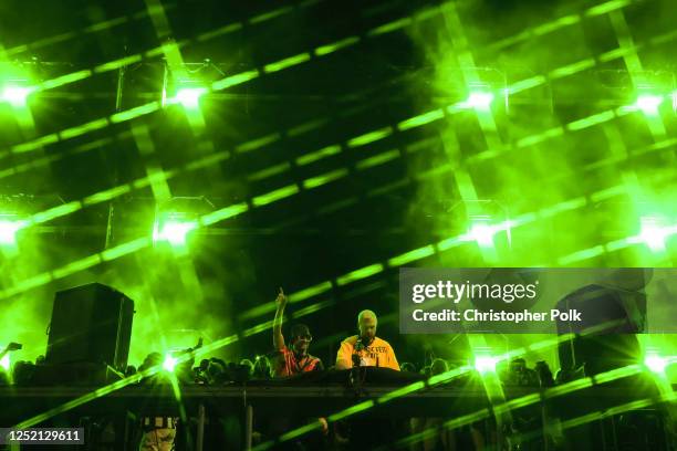 Fisher + Chris Lake perform onstage at the 2023 Coachella Valley Music & Arts Festival on April 23, 2023 in Indio, California.