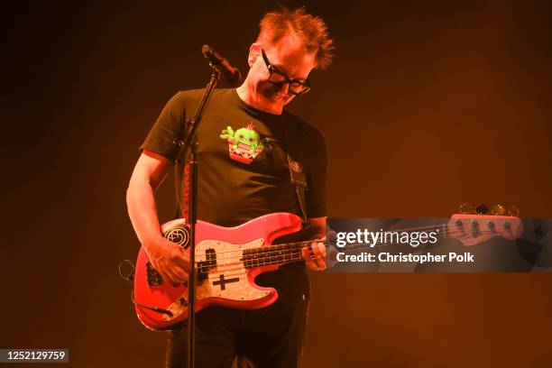 Mark Hoppus of Blink-182 performs onstage at the 2023 Coachella Valley Music & Arts Festival on April 23, 2023 in Indio, California.