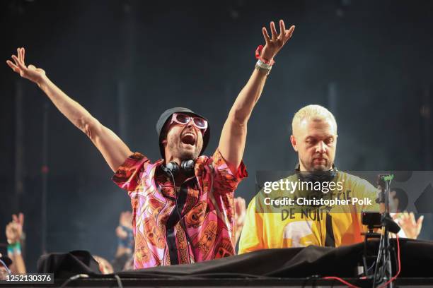 Fisher + Chris Lake perform onstage at the 2023 Coachella Valley Music & Arts Festival on April 23, 2023 in Indio, California.