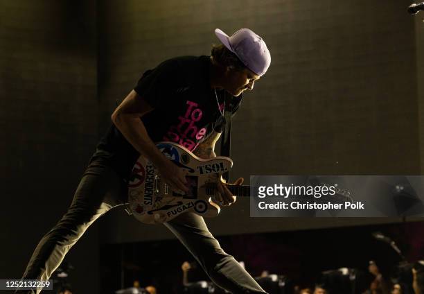 Tom DeLonge of Blink-182 at the 2023 Coachella Valley Music & Arts Festival on April 23, 2023 in Indio, California.
