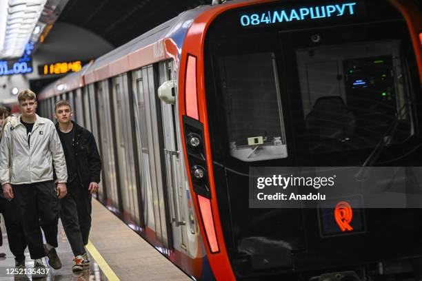 View of subway station at the Moscow Metro, which was opened in 1935 as the first underground system of the Soviet Union and run for the past 88...