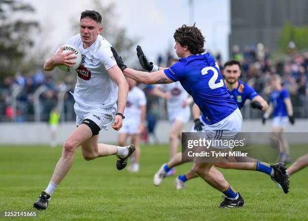 Carlow , Ireland - 23 April 2023; David Hyland of Kildare in action against Fintan O'Shea of Wicklow during the Leinster GAA Football Senior...