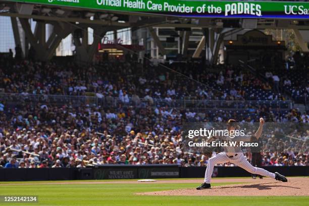 San Diego Padres Tim HIll in action, pitching vs Atlanta Braves at Petco Park. San Diego, CA 4/19/2023 CREDIT: Erick W. Rasco