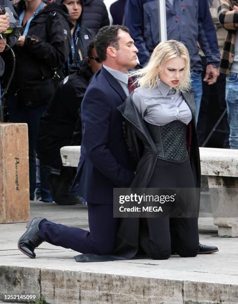 Anna Faris is seen filming 'My Spy 2' on April 24, 2023 in Rome, Italy.