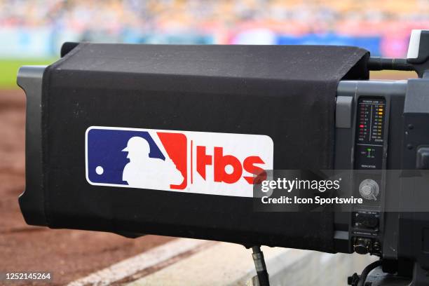 Baseball television camera during the MLB game between the New York Mets and the Los Angeles Dodgers on April 18, 2023 at Dodger Stadium in Los...