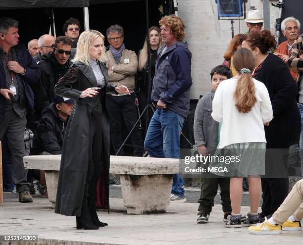 Anna Faris is seen filming 'My Spy 2' on April 24, 2023 in Rome, Italy.