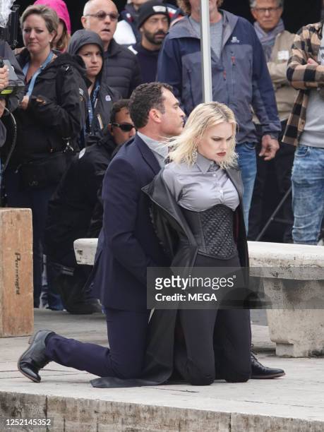 Anna Faris is seen filming 'My Spy 2' on April 24, 2023 in Rome, Italy.