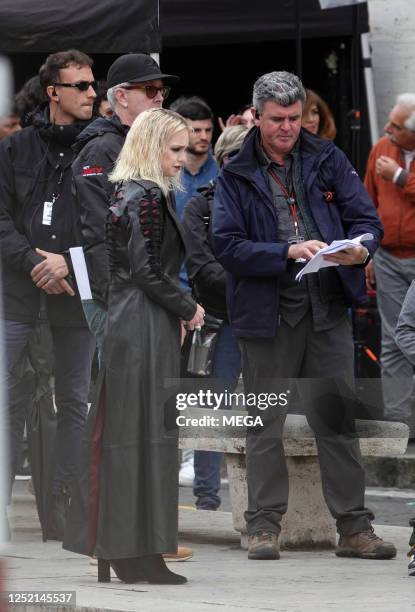 Anna Faris is seen filming 'My Spy 2' on April 24, 2023 in Rome, Italy.