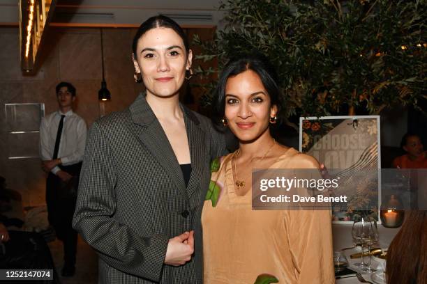 Nadine Shah and Anoushka Shankar attend an intimate dinner hosted by Choose Love to celebrate new short film "Matar" by Hassan Akkad at Sparrow...