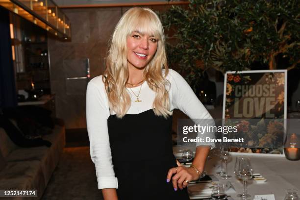 Danni Menzies attends an intimate dinner hosted by Choose Love to celebrate new short film "Matar" by Hassan Akkad at Sparrow Italia on April 24,...