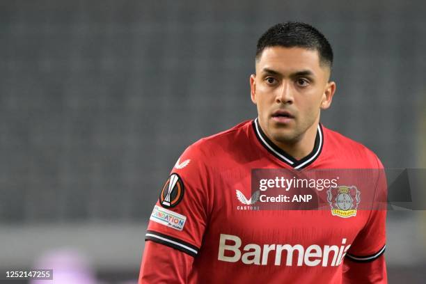 Nadiem Amiri of Bayer 04 Leverkusen during the UEFA Europa League quarterfinal match between Union Sint Gillis and Bayer 04 Leverkusen at Lotto Park...