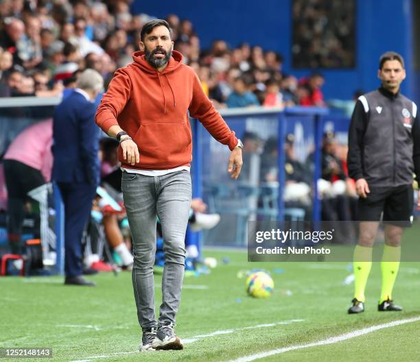 Eder Sarabia headcoach of FC Andorra during the spanish football Second Divisin JOR 37 game between SD Ponferradina and FC Andorra at Stadium...