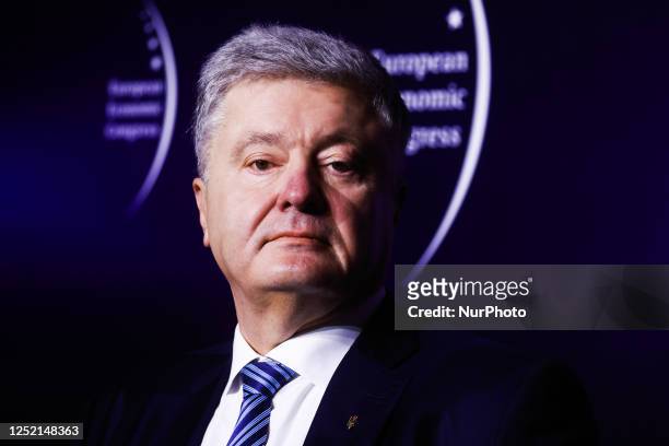 Ukraine's former President Petro Poroshenko attends the 15th edition of the European Economic Congress at International Congress Centre in Katowice,...