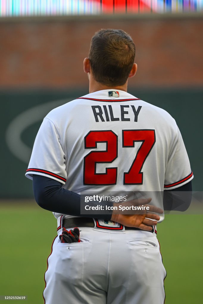 Austin Riley Third Base Atlanta Braves third baseman Austin Riley during the National Anthem ...
