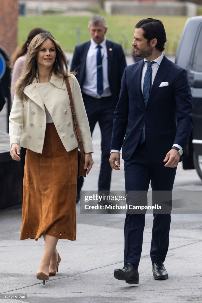 Swedish Royals Arrive To A Seminar On Research In Neuropsychiatric Disabilities