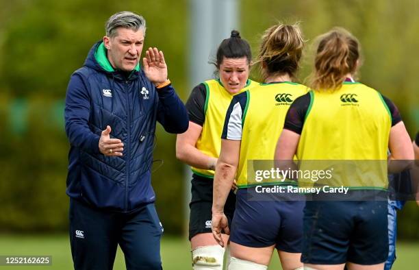 Dublin , Ireland - 25 April 2023; Head Coach Greg McWilliams during a Ireland Women's Rugby squad training session at IRFU High Performance Centre at...