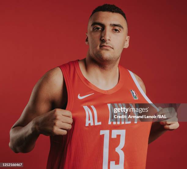 April 24: Moamen Abouzeid of Al Ahly poses for a portrait during the 2023 Basketball Africa League Nile Conference Media Day on April 24, 2023 in...