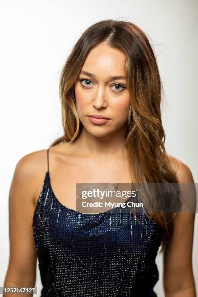 Actress Alycia Debnam-Carey is photographed for Los Angeles Times on April 23, 2023 at the Amy King Dundon-Berchtold University Club of USC in Los...