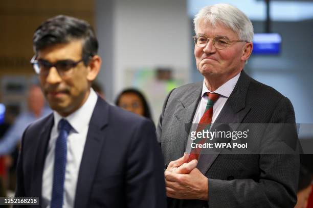 British Prime Minister Rishi Sunak and Minister of State Andrew Mitchell meet with teams coordinating the evacuation of British nationals from Sudan...