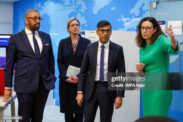 British Prime Minister Rishi Sunak and Foreign Secretary James Cleverly meet with teams coordinating the evacuation of British nationals from Sudan...