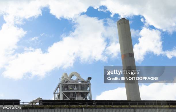 Illustration picture taken during the presentation of the decarbonization strategy of the Compagnie des Ciments Belges , Tuesday 25 April 2023, in...