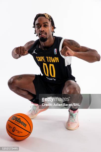 Zaire Wade of Cape Town poses for a portrait during the 2023 Basketball Africa League Nile Conference Media Day on April 24, 2023 in Cairo, Egypt....