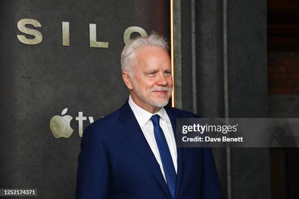 Tim Robbins attends the Global Premiere of "Silo" at Battersea Power Station on April 25, 2023 in London, England. "Silo" premieres globally on Apple...