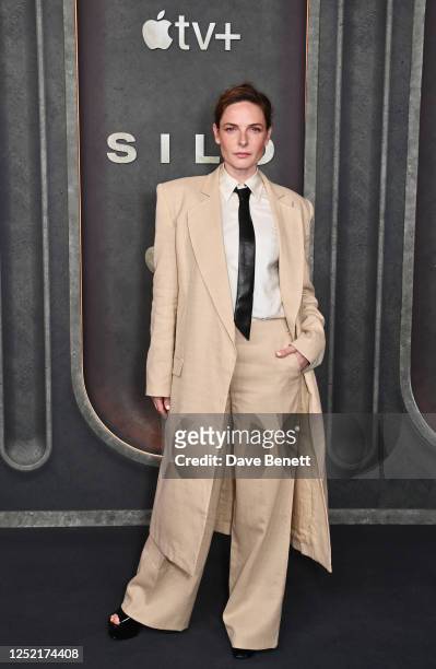 Rebecca Ferguson attends the Global Premiere of "Silo" at Battersea Power Station on April 25, 2023 in London, England. "Silo" premieres globally on...