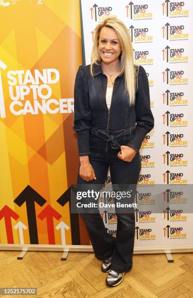 Chemmy Alcott attends a screening and Q&A of "Celebrity Hunted" in aid of Stand Up To Cancer at The Chiswick Cinema on April 25, 2023 in London,...