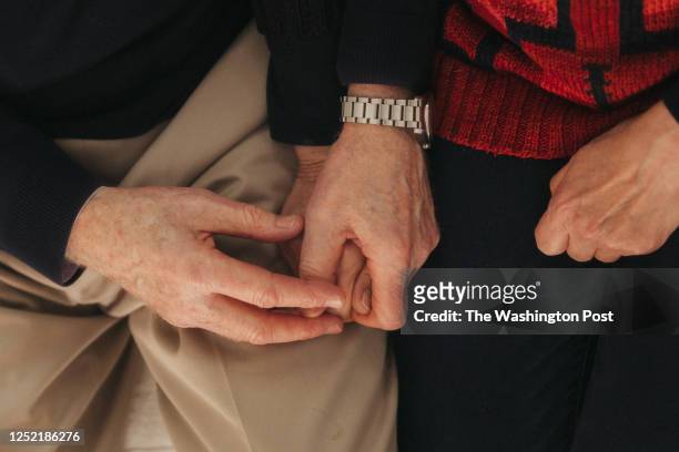 Rebecca Chopp at home with her husband, Fred, on February 24, 2023. Rebecca was formerly chancellor of the University of Denver when she was...