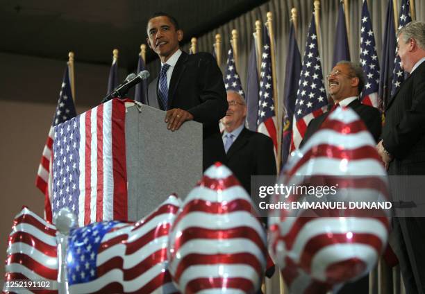 Democratic presidential candidate Illinois Senator Barack Obama attends the Philadelphia Democratic City Committee in Philadelphia, Pennsylvania,...