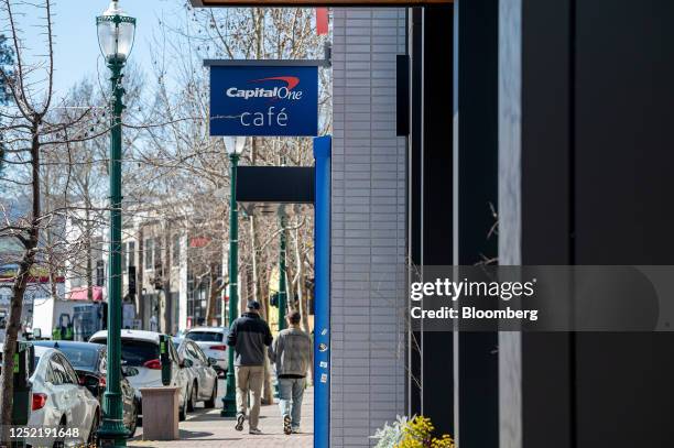 Capital One cafe in Walnut Creek, California, US, on Monday, April 10, 2023. Capital One Financial Corp. Is scheduled to release earnings figures on...