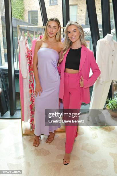 Zara McDermott and Lana Jenkins attend a VIP lunch celebrating the Forever New London flagship store launch in Westfield White City at Milk Beach on...