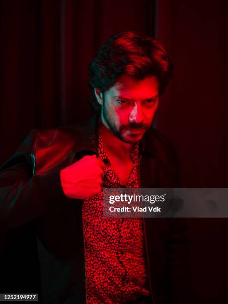 Actor Alvaro Morte poses for a portrait on the 41st BIFFF on April 22, 2023 in Brussels, Belgium.