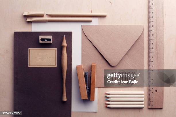zero waste office - office supplies stock pictures, royalty-free photos & images