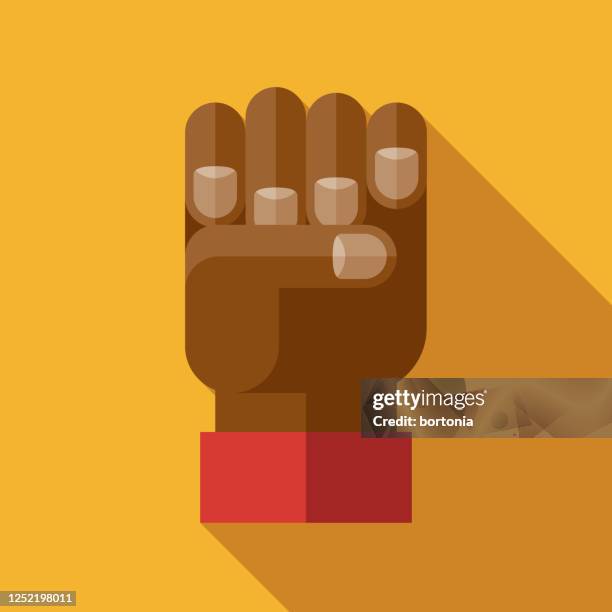 fist protest icon - raised fist stock illustrations