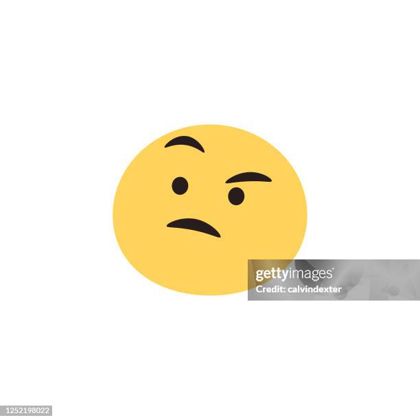 emoticon cartoon style design - couple thinking stock illustrations